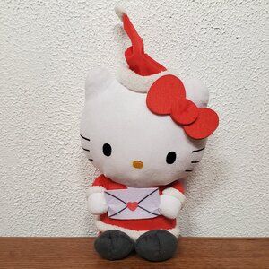 Plush Sanrio Hello Kitty in Santa Outfit Holding Love Letter 9" Stuffed Animal